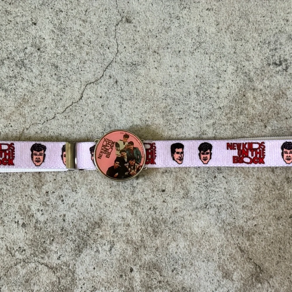 Vintage 1990 New Kids on the Block Lee Belt Buckle with Strap